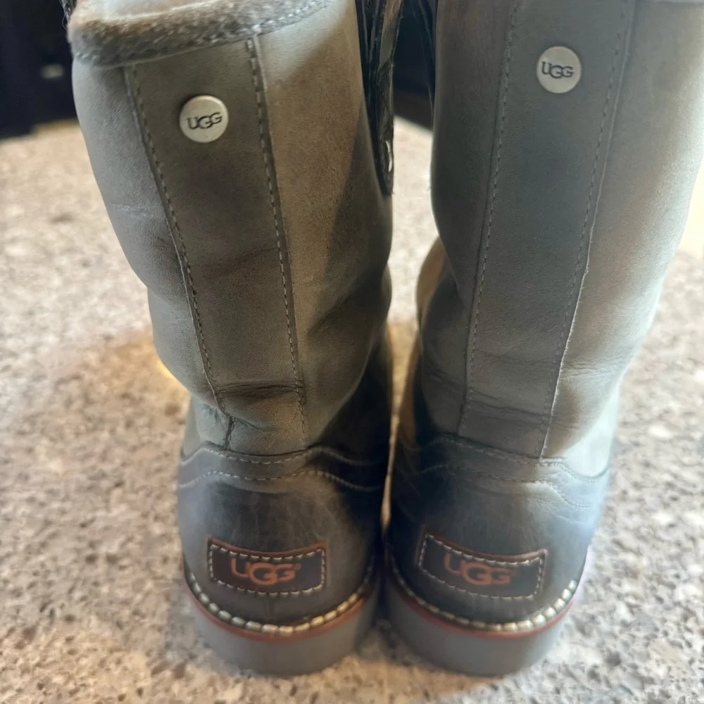 UGG l Vibram Sole l Standstone Worker Boot l Grey l Size: 7M/9W